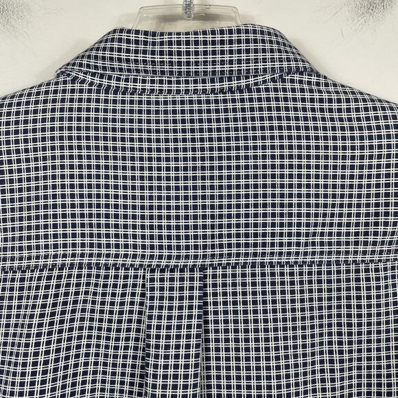 Ariat FR Work Shirt Men XL Navy Plaid Flame Resistant CAT 2 Button Down Workwear - Picture 12 of 16